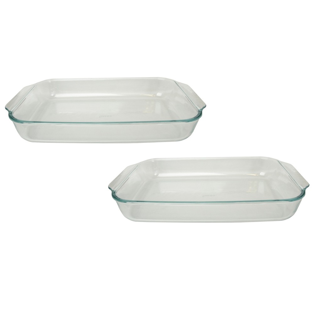 Pyrex 233 3qt Glass Baking Dish (2 Pack)