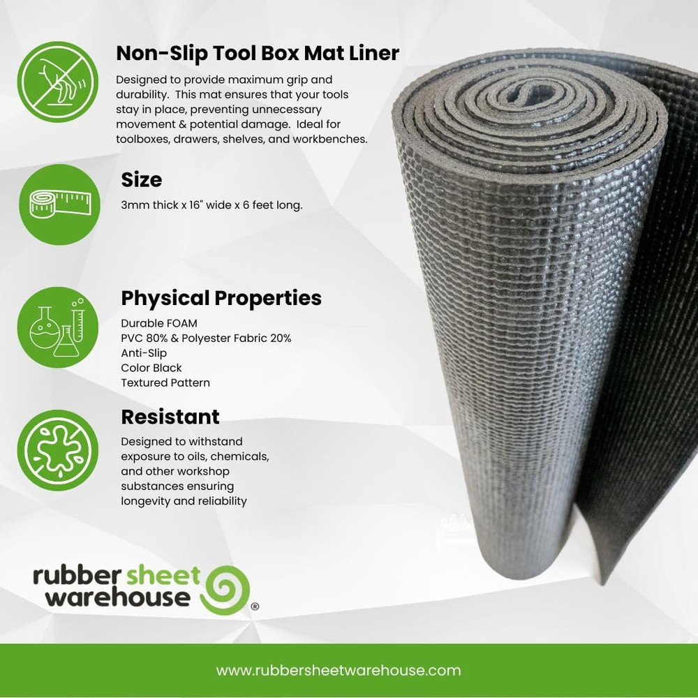 | Tool Box Mat for Protecting Your Tools, Padding Work Surfaces, Industrial Grad