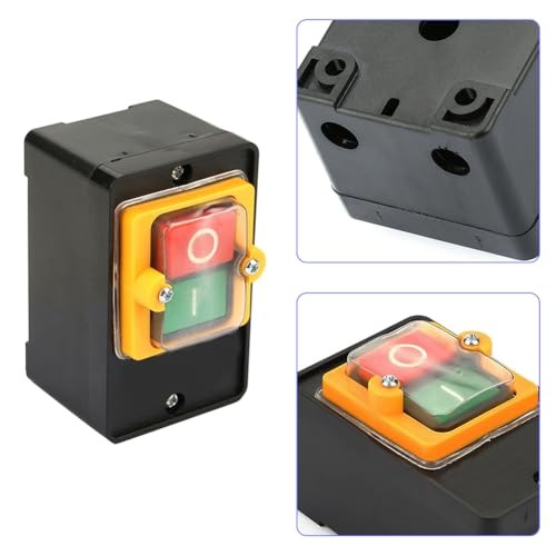 Waterproof Push Button Switch, On Off Start Stop Electric Motor Switch Box