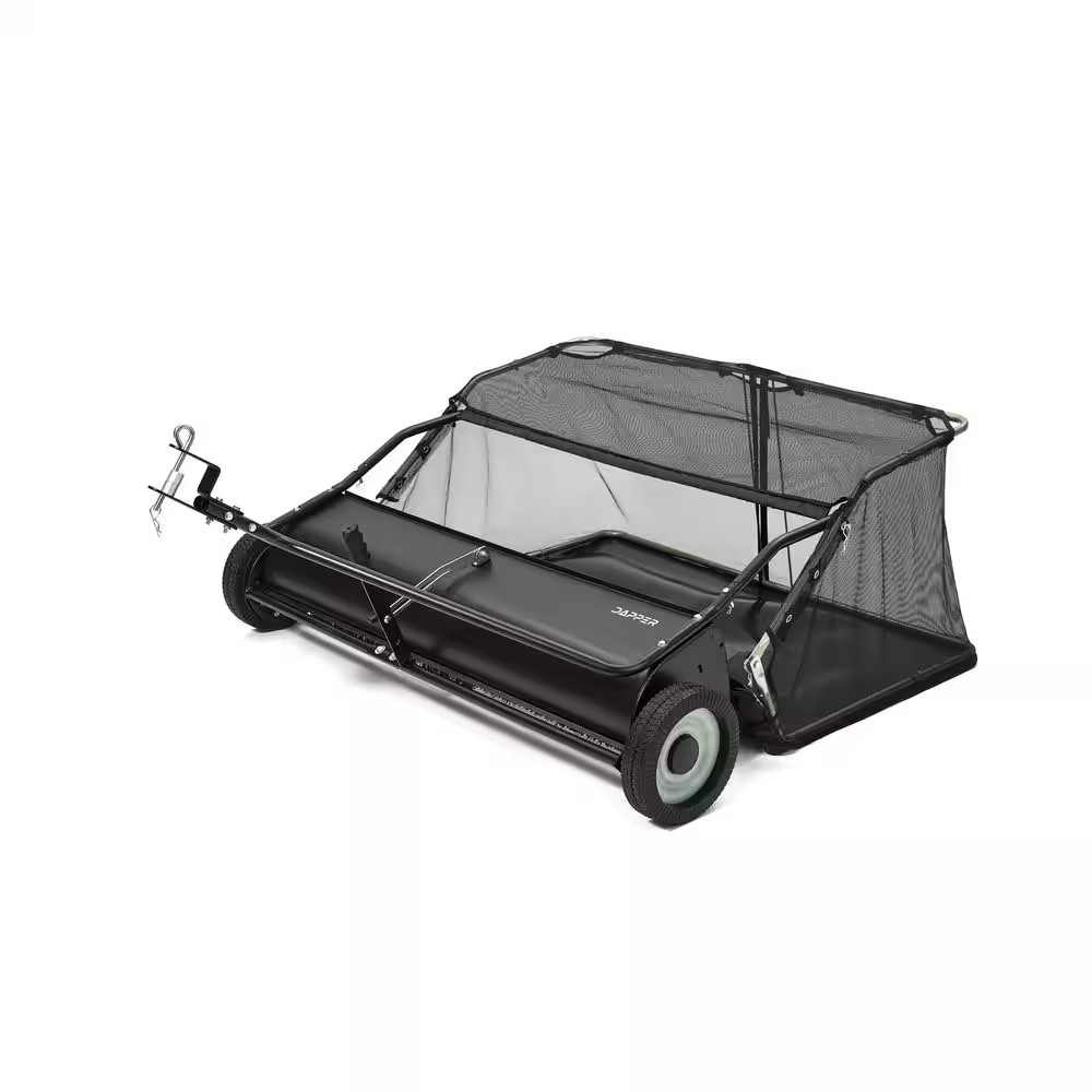 42 In. Lawn Sweeper Tow Behind, 25 Cu. Ft. Large Pull behind Grass Sweeper