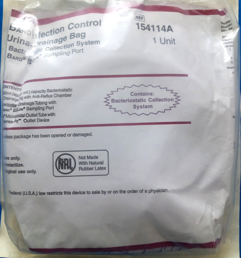 DRAINAGE BAG 2000ml 154114A Bacteriostatic FAST SHIP