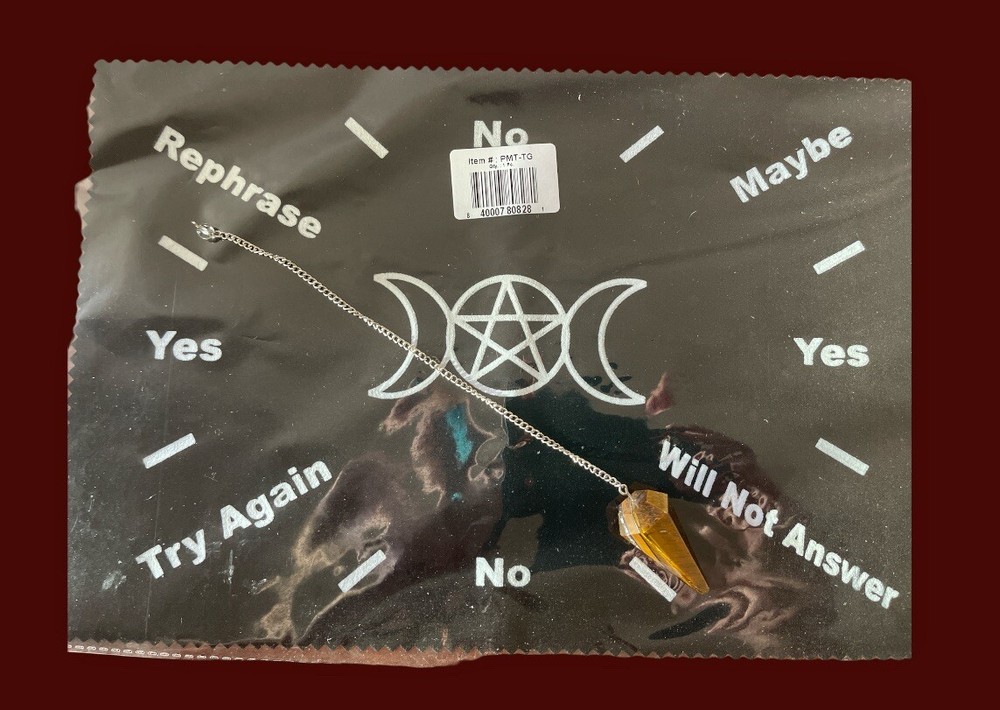 Triple Moon scrying mat & Pendulum NEW