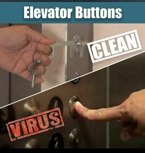 Door Pulling Sanitary Hand tool. Touch Screen stylus. Touchless Elevator Button