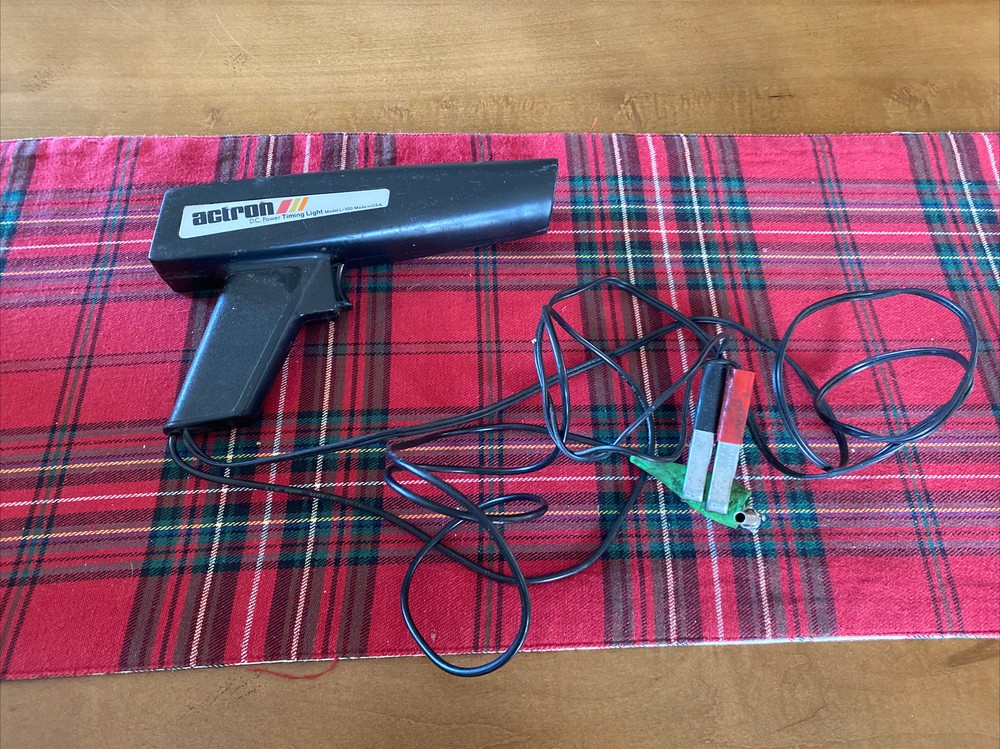 Vintage Actron Timing Light D.C. Powered Model L-100 Clamp-On
