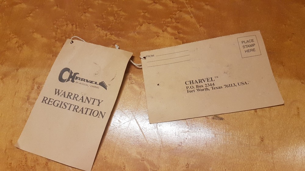 80's CHARVEL GUITAR HANG TAG