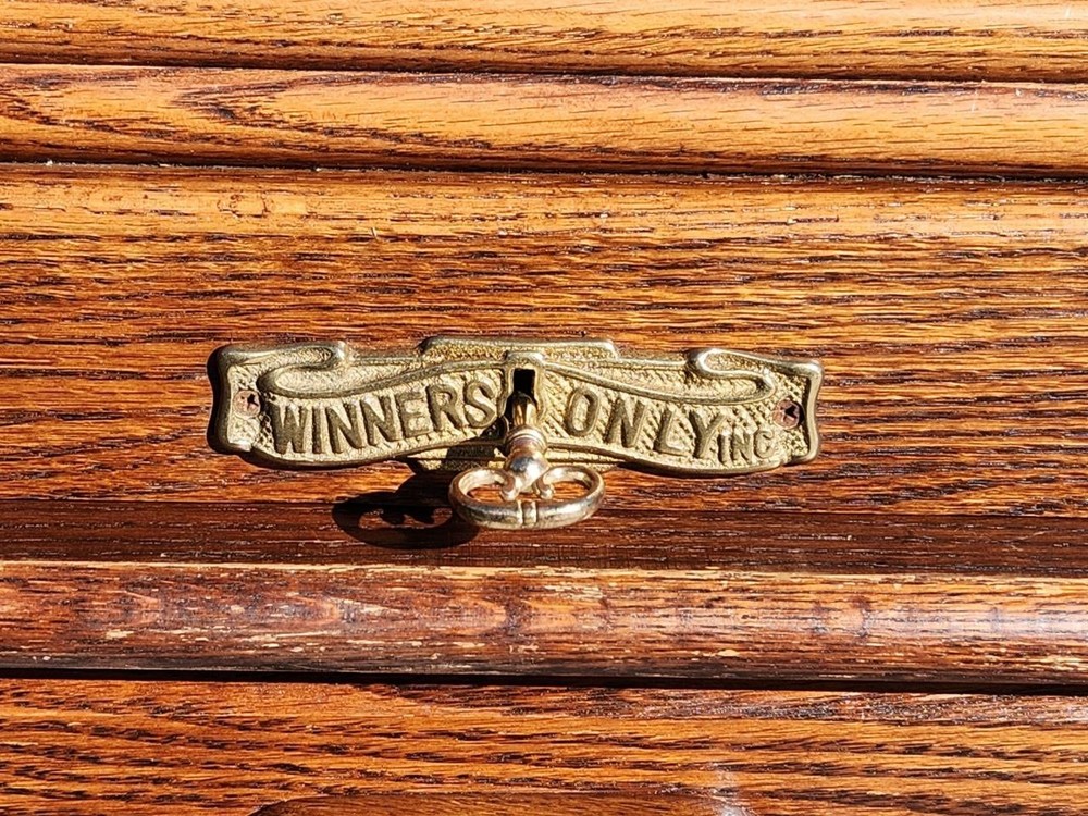 Winners Only Oak Roll Top Desk w/ Organizer Drawers & Pull-Out Slides – Solid Wo