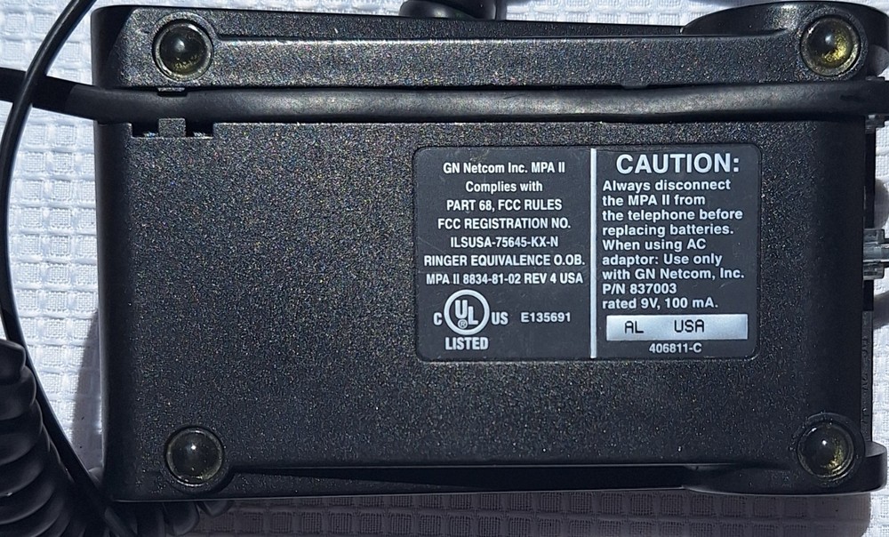 Two GN Netcom MPA II Multi Purpose Headset Amplifier Unit 4068011-C Untested