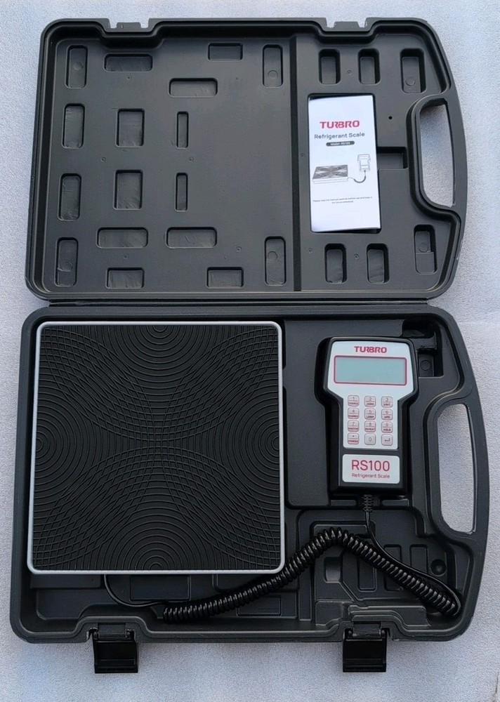 220lb Refrigerant Scale with Wired Controller, Memory Function & Hard Case.