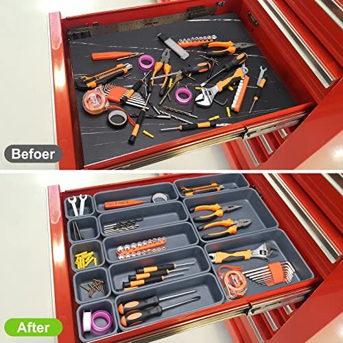 42 Pack Tool Box Organizer Tool Tray Dividers, Rolling Tool Assorted Colors