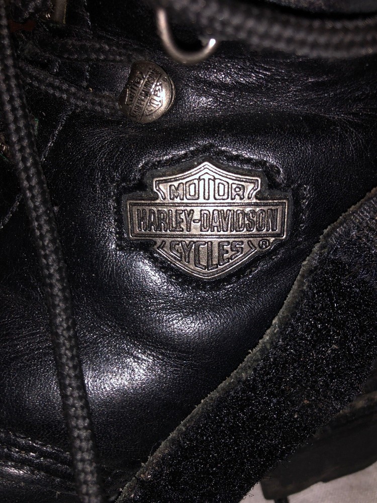 Harley Davidson Motorcycles Black Lace Up Boots Size 11