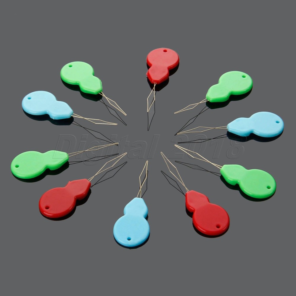 10x Plastic Needle Threader Wire Thread Sewing Machine Insert Hand Craft Tool