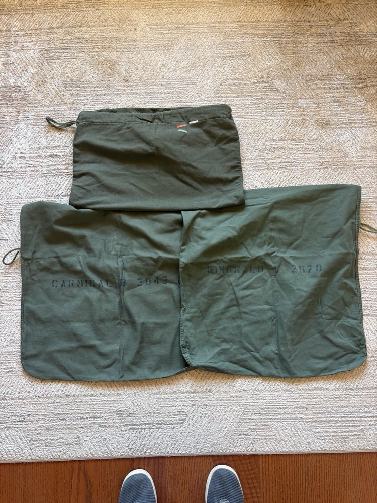 Vtg Army Vietnam Era Military Barracks Laundry Bag lot of 3