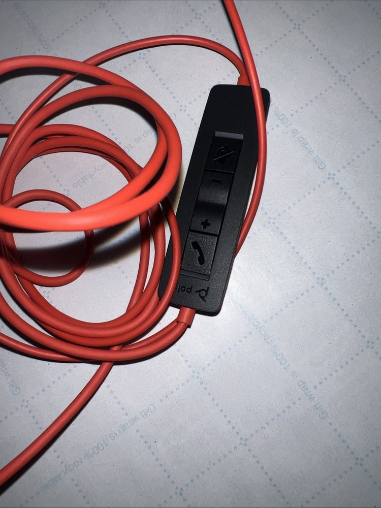 Poly Blackwire 3210 Monaural USB-C Headset +USB-C/A Adapter Bulk 8X214A6 Tested