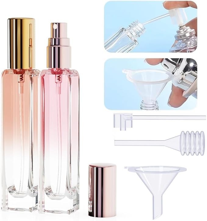 5PCS 10ml Refillable Travel Perfume Atomizer Bottles,Mini Empty Colorful Cologne