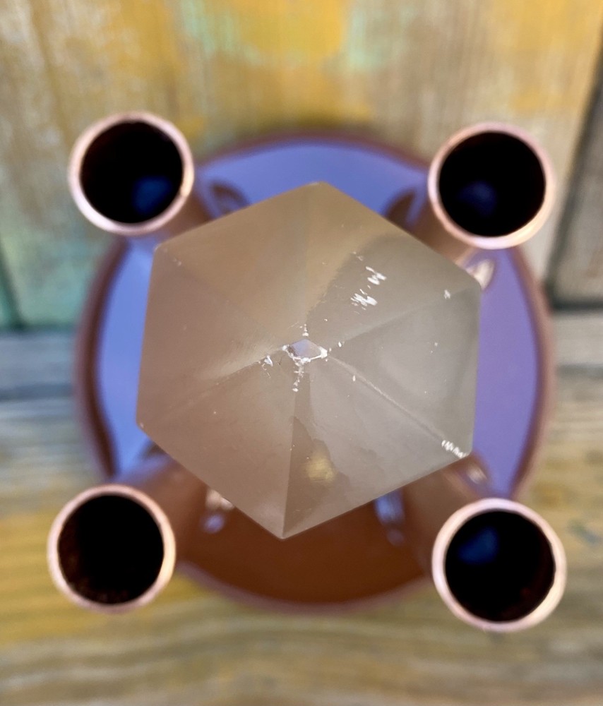Orgone Cloudbuster with large Selenite Tower & Copper Pipe