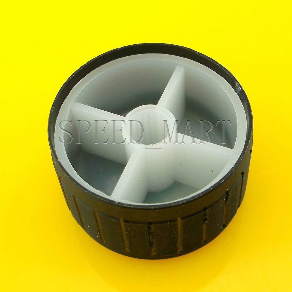Black Knob 30*17mm Cap Rotary Switch CD Player Volume Pointer Hole 6mm