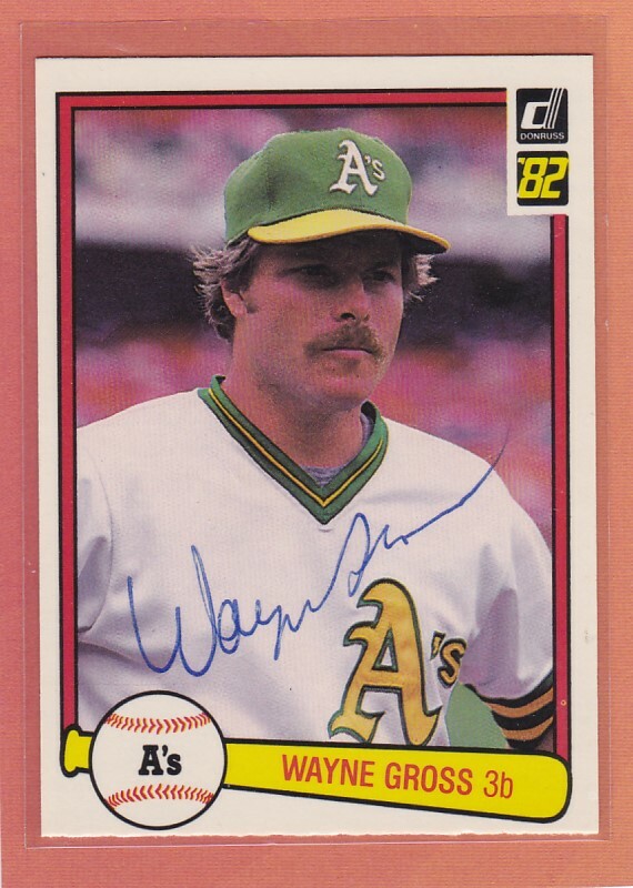 WAYNE GROSS AUTOGRAPH A'S BASEBALL *057