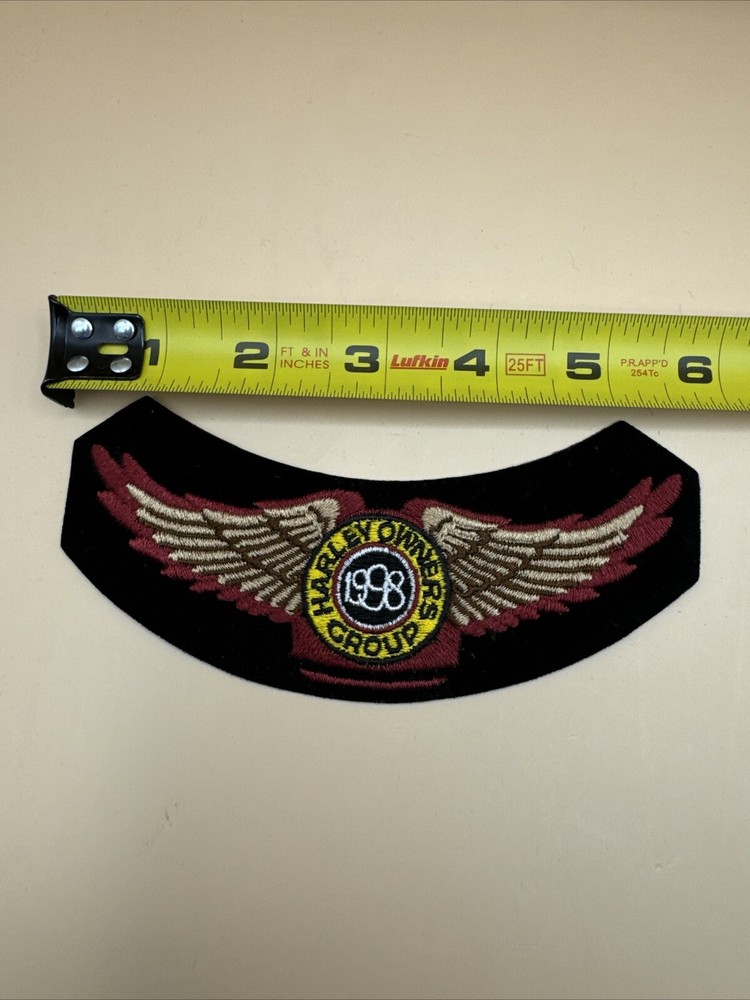 1998 HOG Membership Rocker Patch HARLEY DAVIDSON OWNERS GROUP HD MC