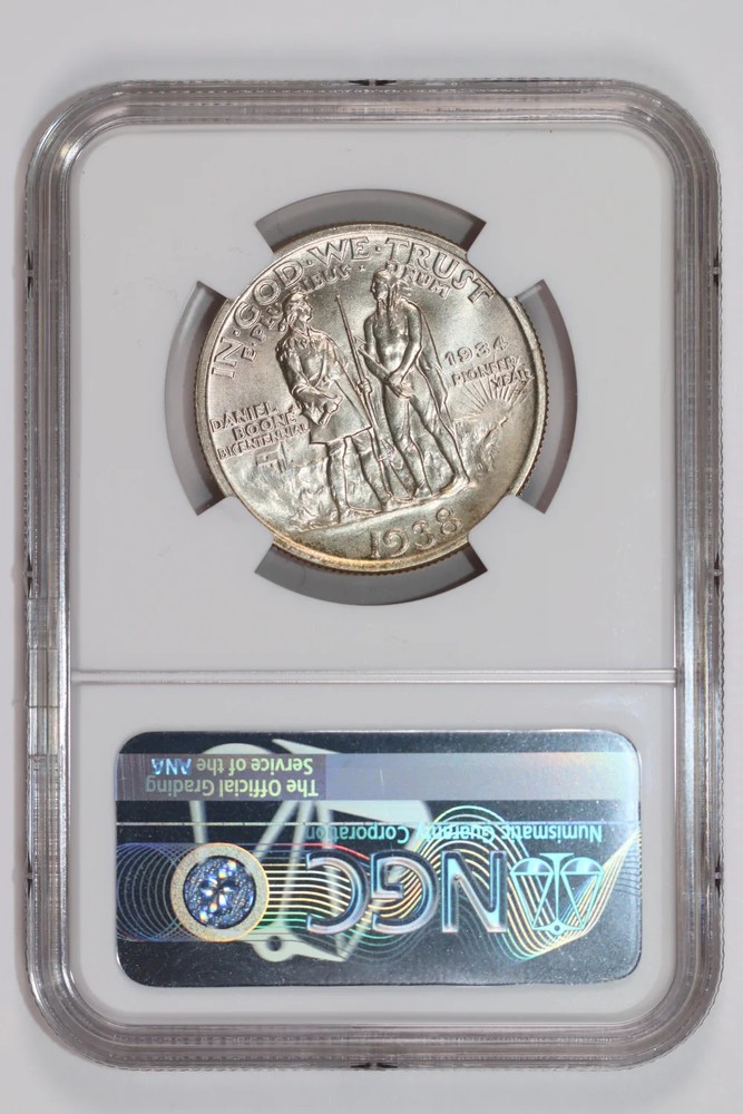 1938 BOONE COMMEMORATIVE HALF DOLLAR NGC MS66