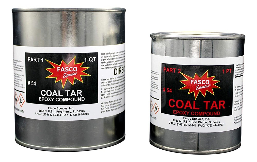 Fasco #54, Coal Tar Epoxy Kit, 3 Pint Size