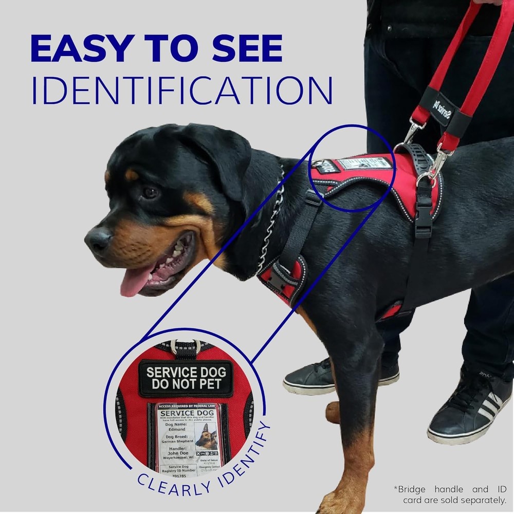 ActiveDogs Service Dog Vest No Pull Harness - Adjustable No Choke Service Dog...