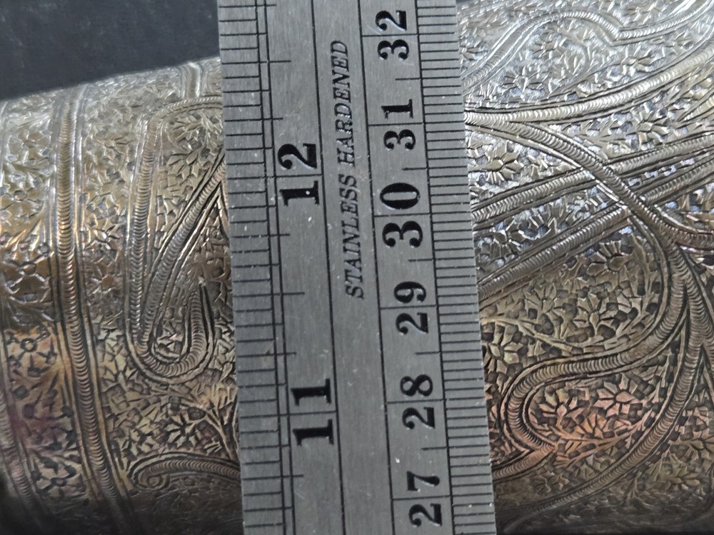 Large Antique Solid Silver India Kashmir Cup Paisley Design