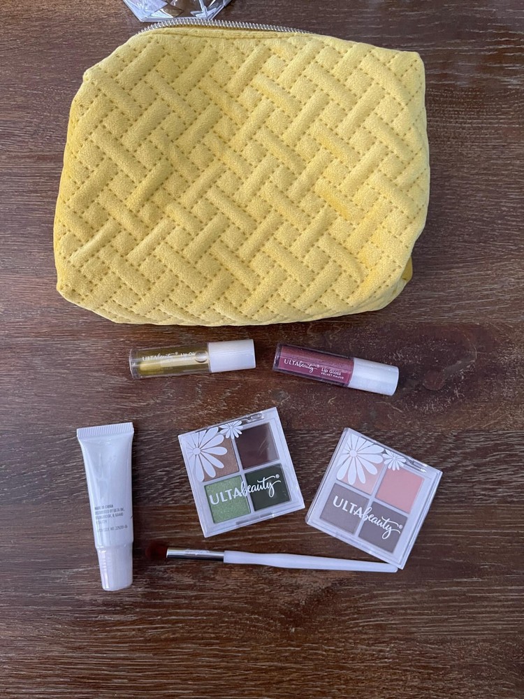 ULTA COSMETIC BAG WITH COSMETICS AS DESCRIBED IN LISTING