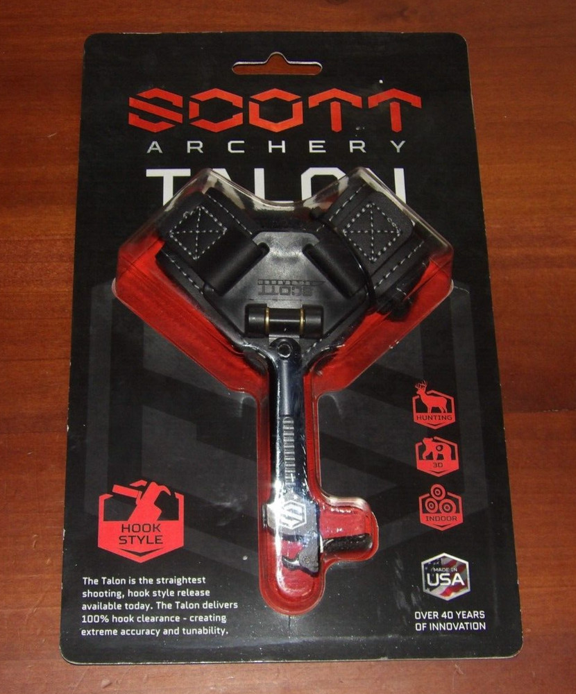 NEW Scott Talon Bow Release - Wrist Strap, Hook Style- USA Made