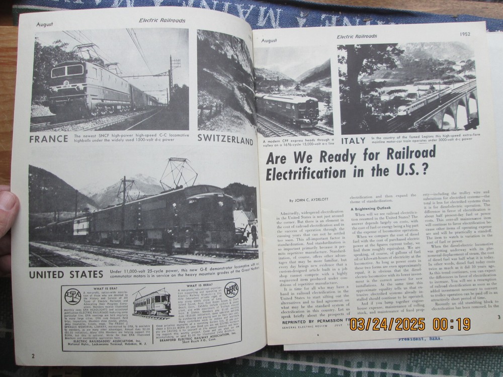 Electric railroads Magazine aug 1952