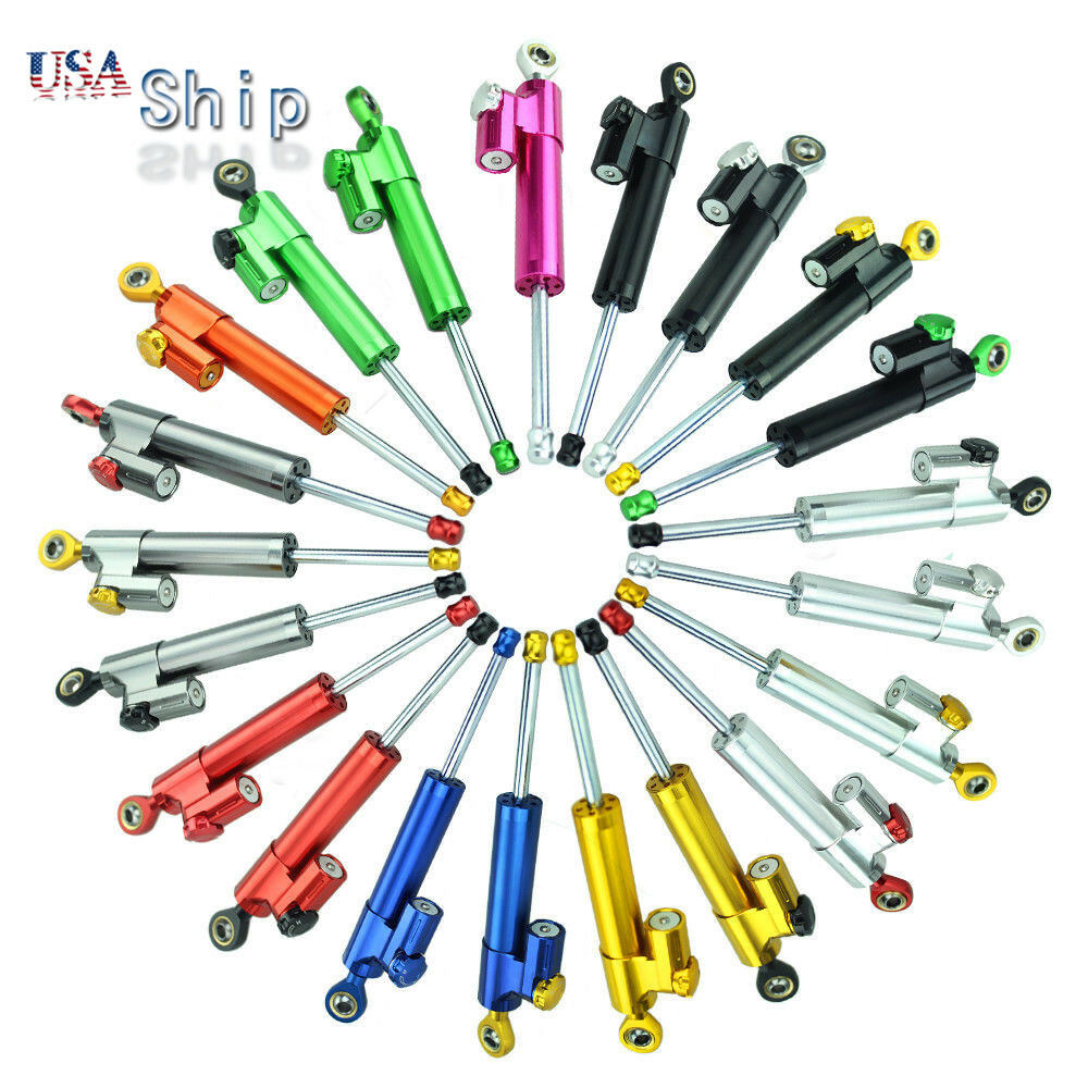 CNC Gray&Black Steering Damper Motorcycle Stabilizer Linear Safety Control