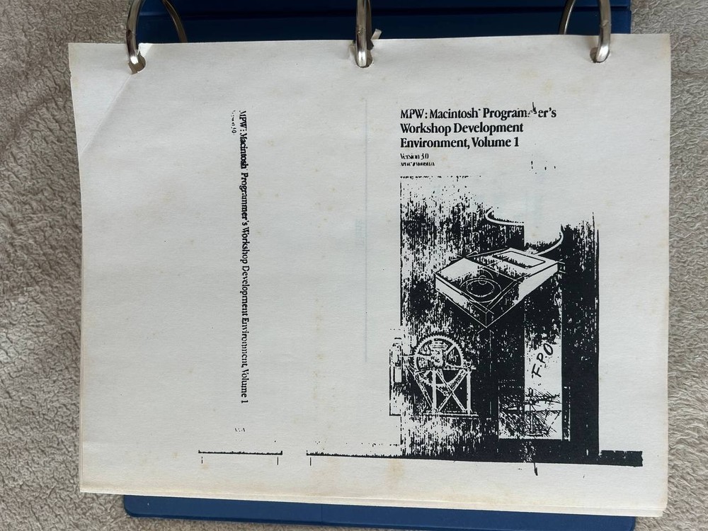 Vintage Apple MPW 3.0 Programmer’s Workshop Reference Binder 1990