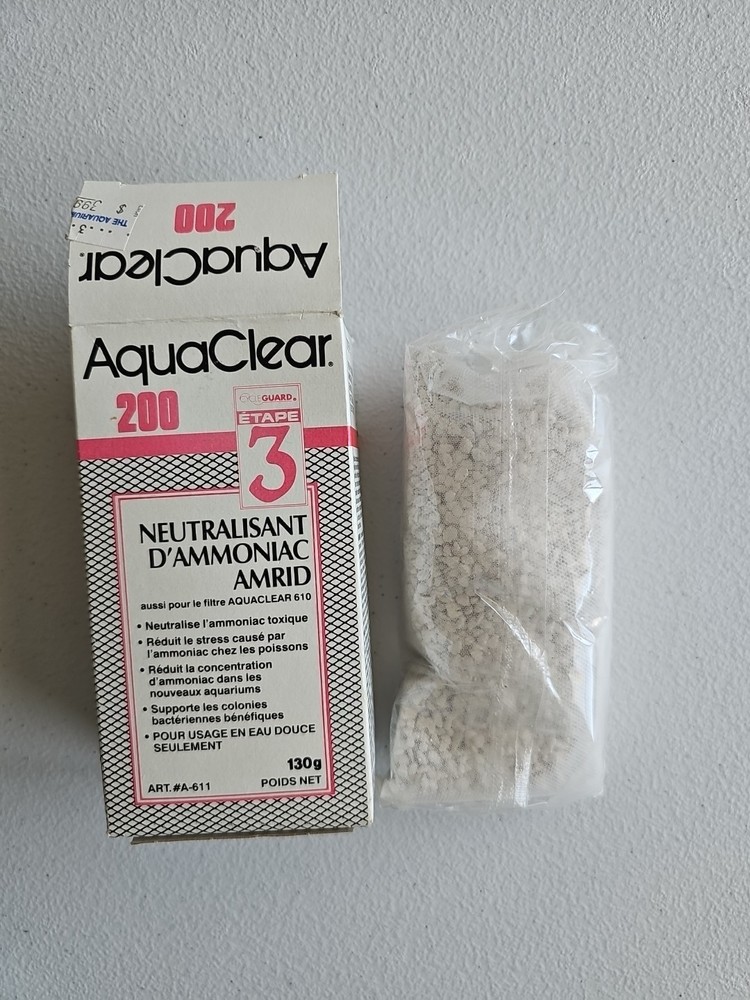 AquaClear 200 Step 2 Activated Carbon Insert + Step 3 Ammonia Remover Fish Tank