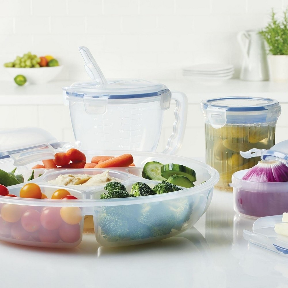 Lock & Lock Chip n Dip Round Divider 2.3L