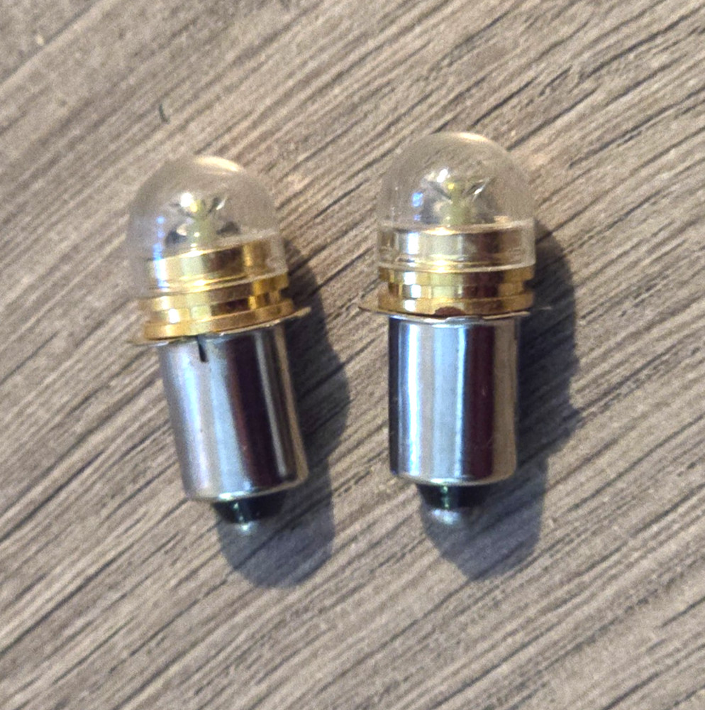 2pc Replacement LED Conversion Bulbs for C & D Cell Maglite Flashlights.