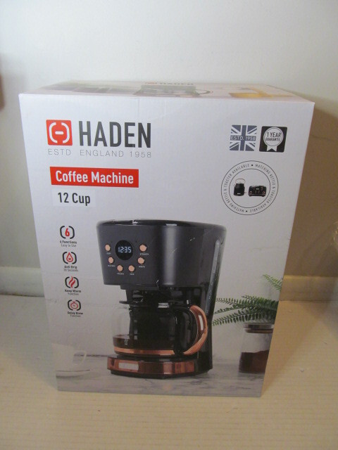 Haden 12 Cup Programmable Coffee Machine 75075, Black