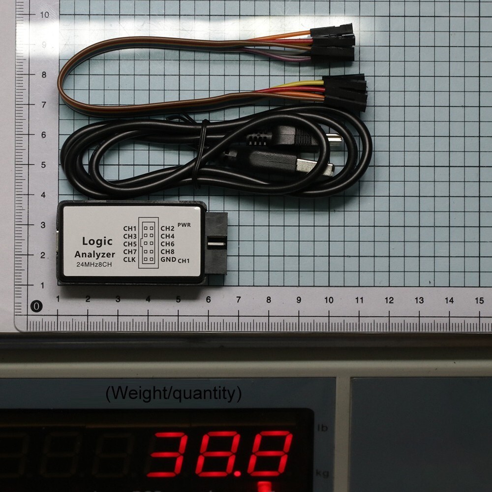 Compact USB Logic Analyzer 8Channel 24M Sampling for Waveform Analysis