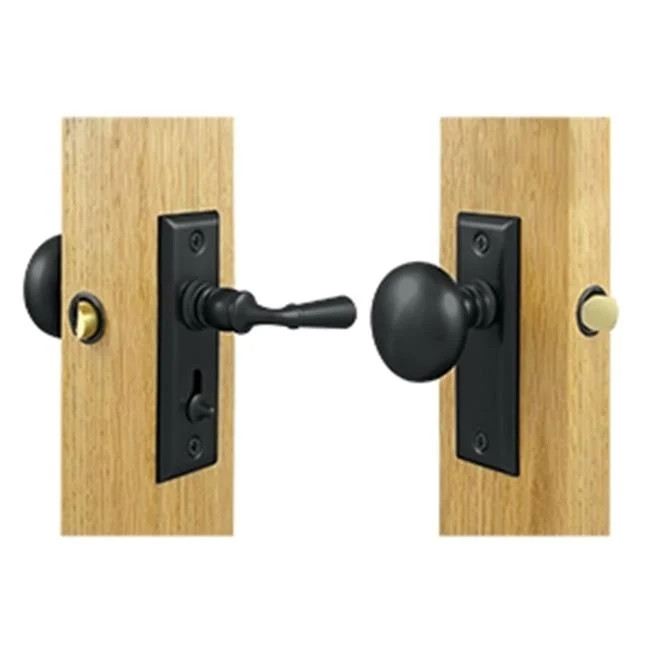 Deltana SDLS480U19 Rectangular Storm Door Latch Tubular Lock- Black - Solid