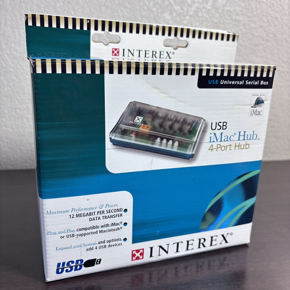 Interex USB 4-Port iMac Hub Universal Serial Bus