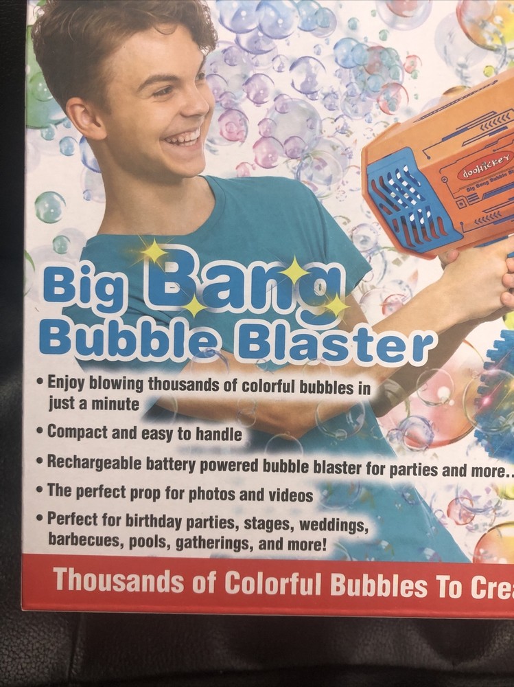 Doohickey Bubble Blaster Bubble Making Gun 1000’s Of Bubbles Fast