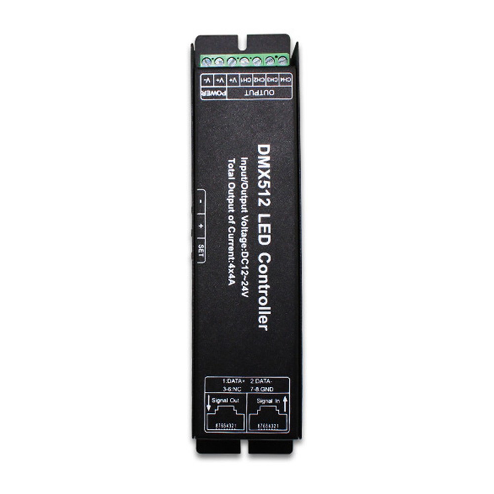 LED RGB DMX512 Decoder Controller DC12-24V 4x416Channel Digital PWM Dimmer Y B9