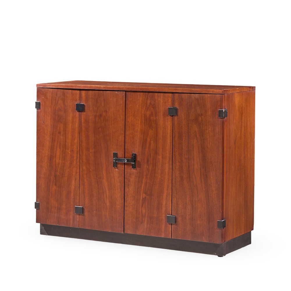 Milo Baughman for Directional Mid Century Walnut Bar Console Credenza