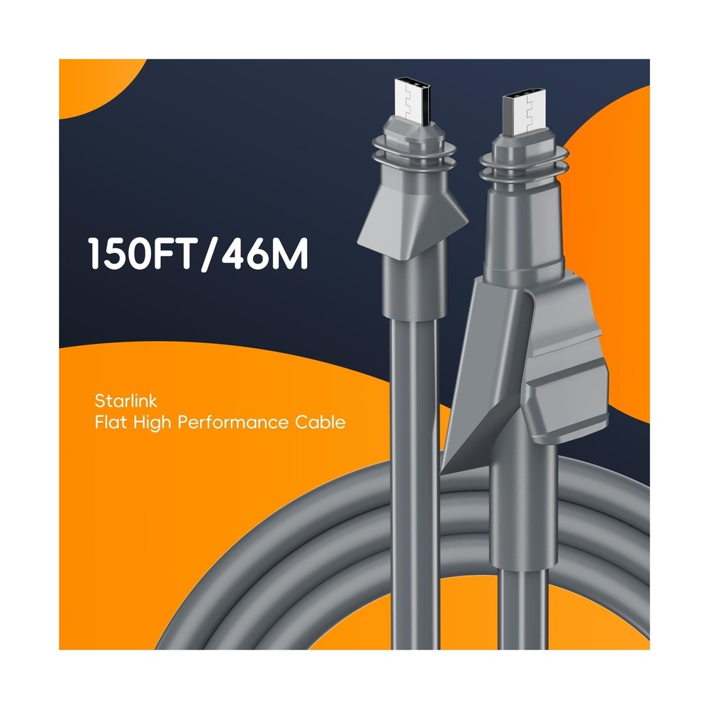 for Starlink Flat High Performance Cable, 150FT/46M Rectangular Satellite Rep...