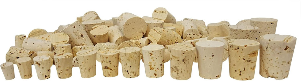 Assorted Cork Stoppers Set (Sizes 0-11) – Lab Grade for Laboratory & Educational