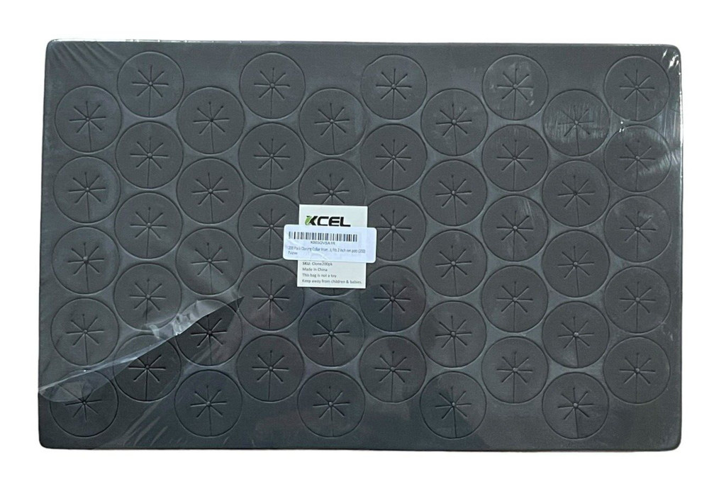 XCel 2" Inch Foam Rubber Root Cloning Guard Collar Inserts 200 Pack Black