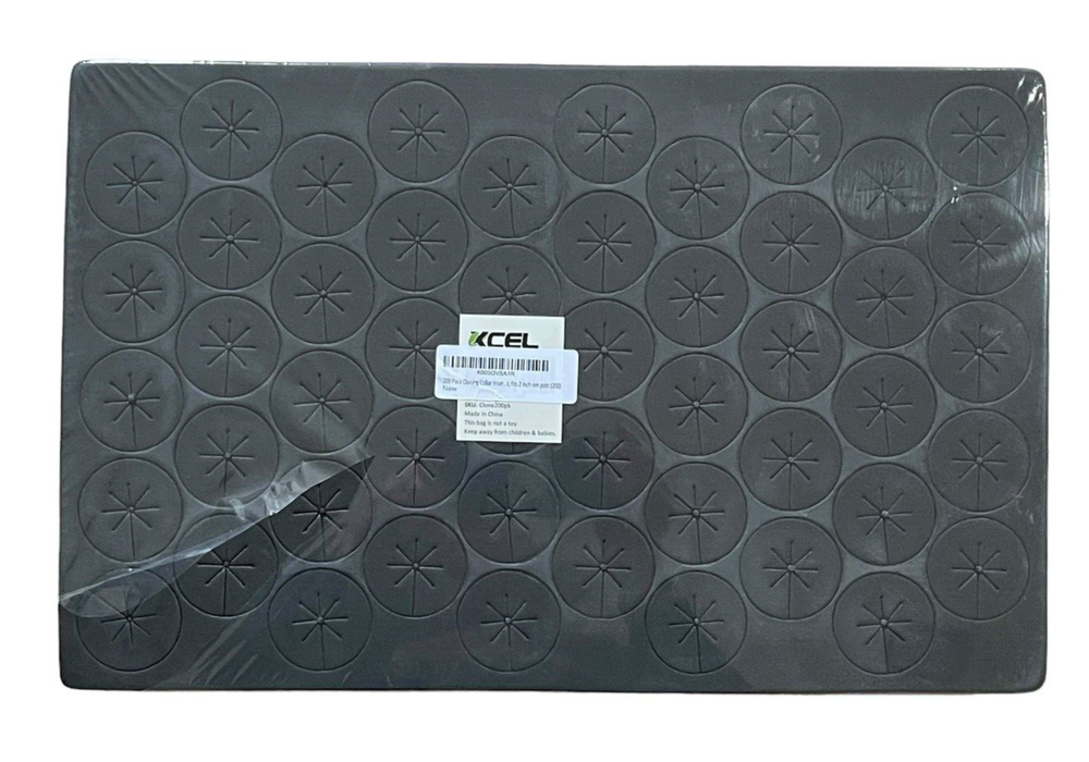 XCel 2" Inch Foam Rubber Root Cloning Guard Collar Inserts 200 Pack Black