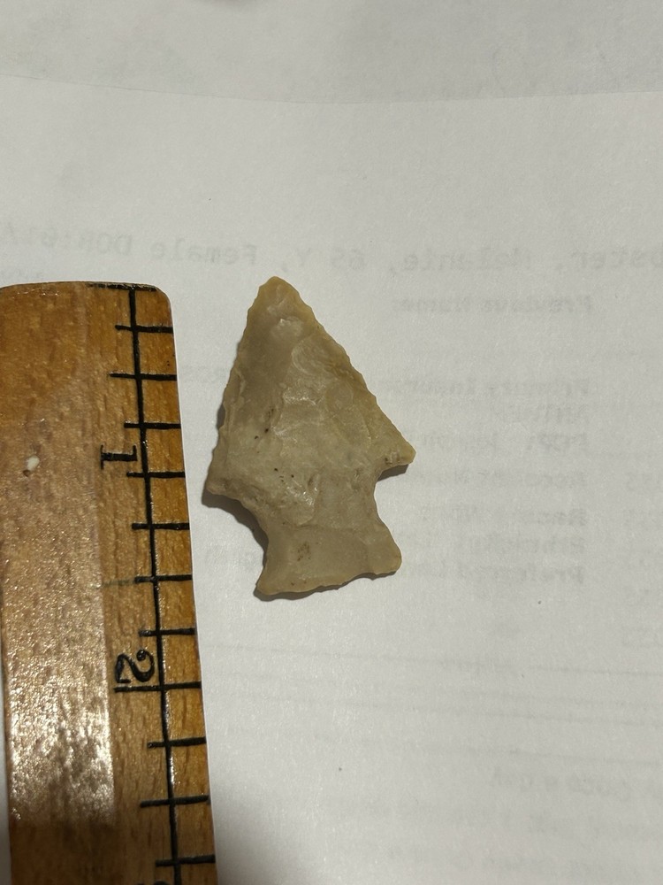 Arrowhead Authentic Indian Artifacts -Western Kentucky - LBL - Nice W01