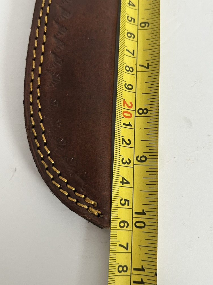 Brown Leather straight Fixed Blade Knife Sheath