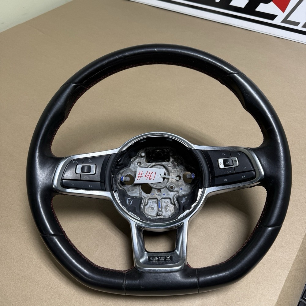 2015-2017 MK7 VW GTI Steering Wheel Manual BLK Leather Multi Function OEM