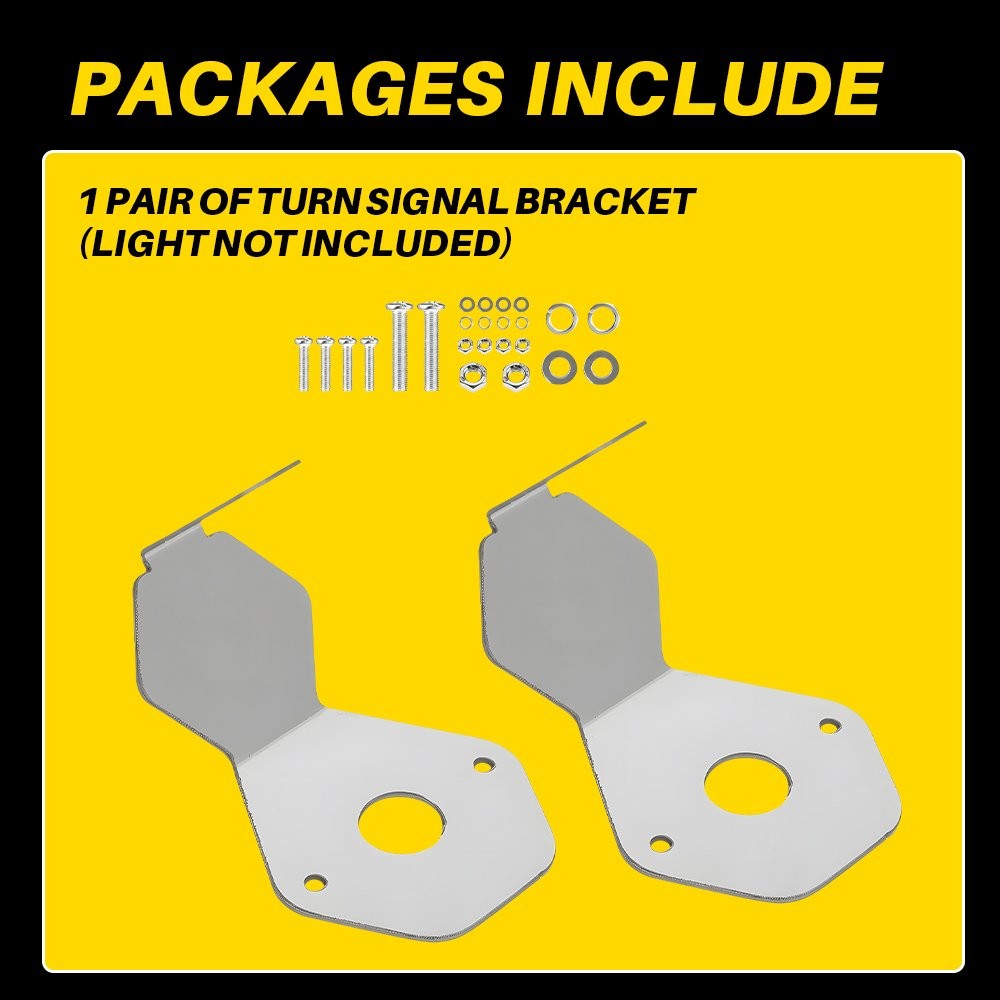 Watermelon Mirror Turn Signal Angled Bracket Stainless SET/2 - Light Not Include