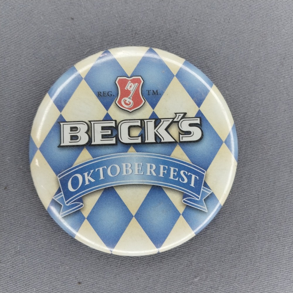 Beck's Octoberfest Beer 3"  Pinback Button